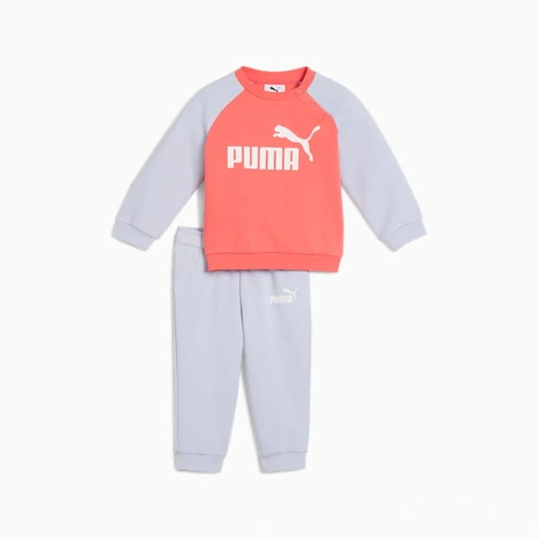 PUMA Minicats: Roztomilé raglánové duo pro malé dobrodruhy! Pohodlí a styl v jednom setu.