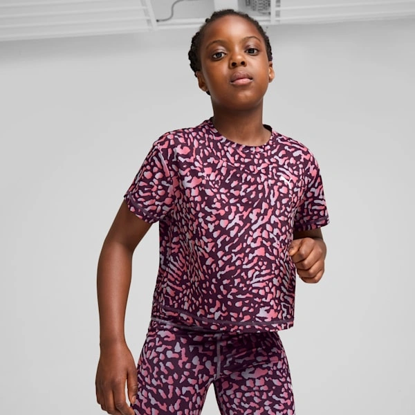 PUMA: TRAIN FAVORITE Tričko pro velké děti – Krátký střih. Stylové a pohodlné. Sportovní vzhled, super cena!