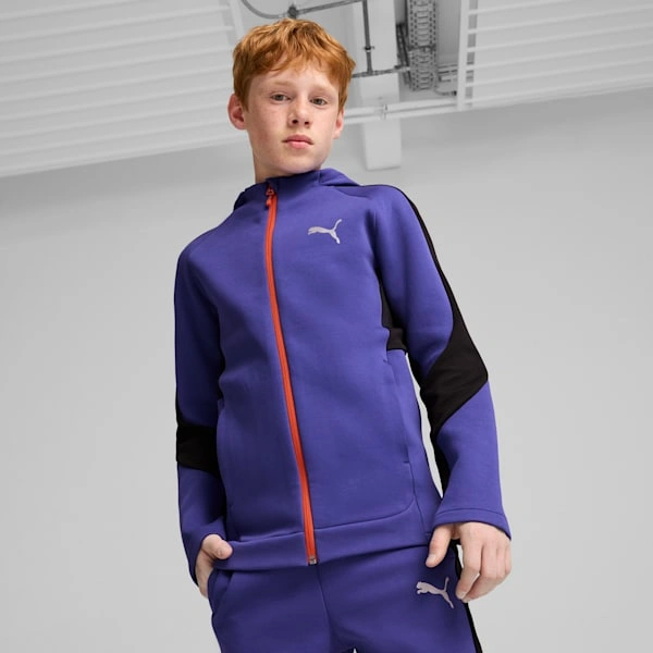 PUMA EVOSTRIPE Mikina s kapucí pro velké děti - Stylová a pohodlná volba pro každodenní dobrodružství!